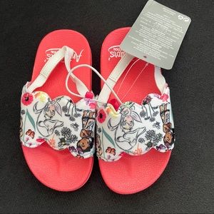 NWT Disney Animators Coral Slides Sz 7/8